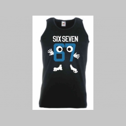 Six Seven 67  čierne p&aacute;nske tielko 100%bavlna Fruit of The Loom